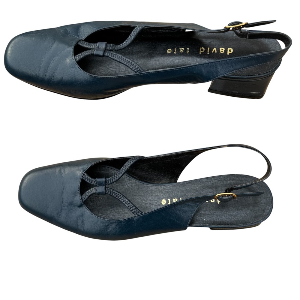 David Tate Elegant Navy Slingback Women's Shoes Size 8N